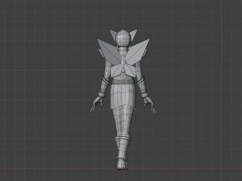 Origa Purple - Original Sentai Origaranger 3D Model