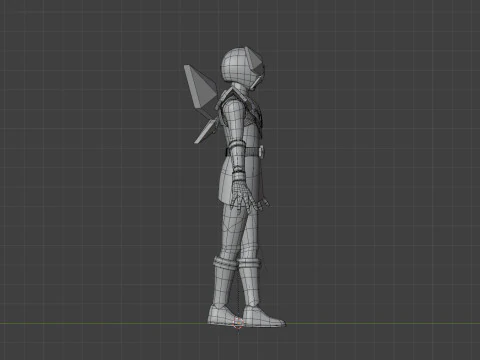 Origa Purple - Original Sentai Origaranger 3D Model