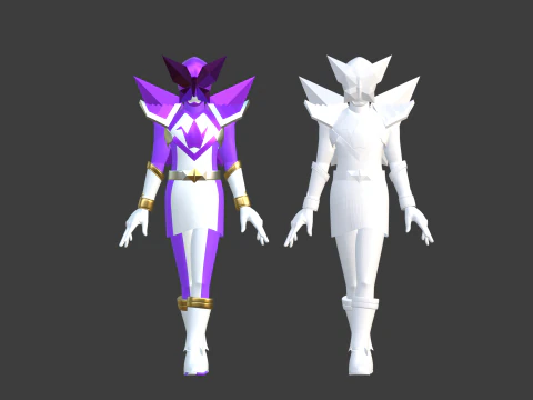 Origa Purple - Original Sentai Origaranger 3D Model