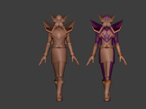Origa Purple - Original Sentai Origaranger 3D Model