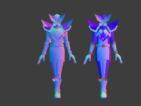 Origa Purple - Original Sentai Origaranger 3D Model
