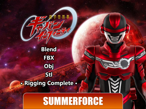 Sheriff Luar Angkasa Super Gavan Infinity - Proyek RED Model 3D