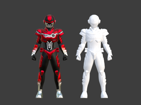 Super Space Sheriff Gavan Infinity - Project RED 3D Model