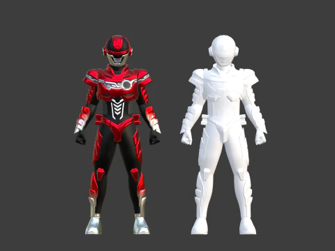 Super Space Sheriff Gavan Infinity - Project RED 3D Model