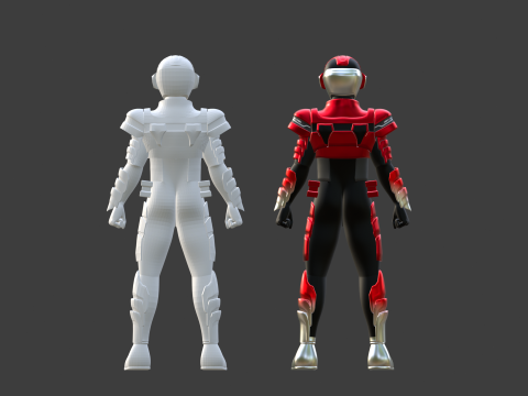 Super Space Sheriff Gavan Infinity - Project RED 3D Model