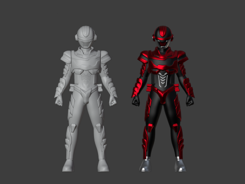 Super Space Sheriff Gavan Infinity - Project RED 3D Model