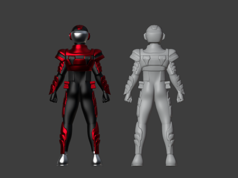 Super Space Sheriff Gavan Infinity - Project RED 3D Model