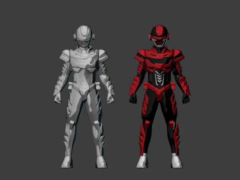 Super Space Sheriff Gavan Infinity - Project RED 3D Model
