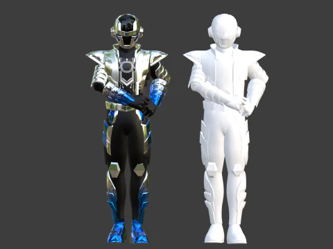 Space Sheriff Gavan Bushido - Project RED 3D Model