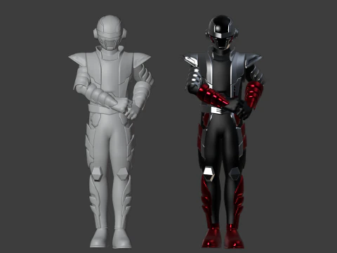 Space Sheriff Gavan Bushido - Project RED 3D Model