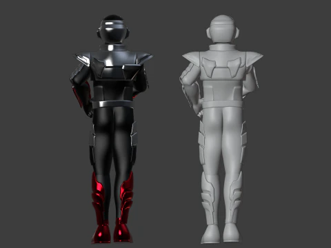 Space Sheriff Gavan Bushido - Project RED 3D Model