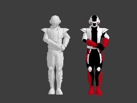 Space Sheriff Gavan Bushido - Project RED 3D Model