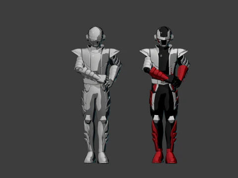 Space Sheriff Gavan Bushido - Project RED 3D Model