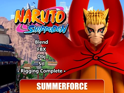 Modalit&agrave; Naruto Barione - Naruto Shippuden Modello 3D