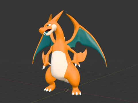 Mega Charizard Y - Pokemon 3D Model