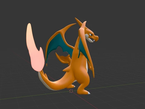 Mega Charizard Y - Pokemon 3D Model