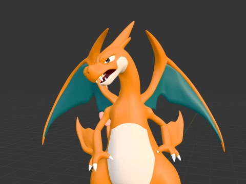Mega Charizard Y - Pokemon 3D Model