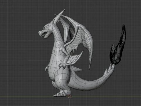Mega Charizard Y - Pokemon 3D Model
