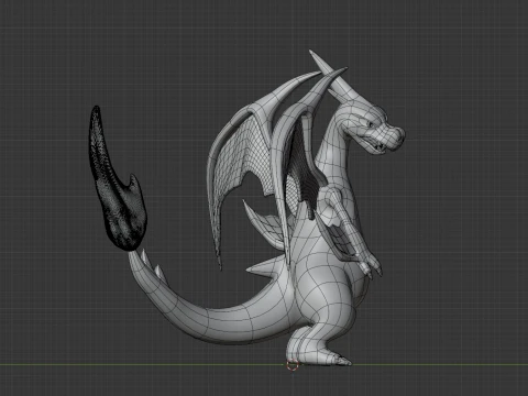 Mega Charizard Y - Pokemon 3D Model