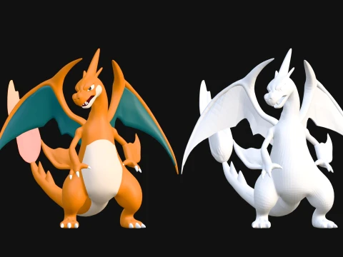 Mega Charizard Y - Pokemon 3D Model