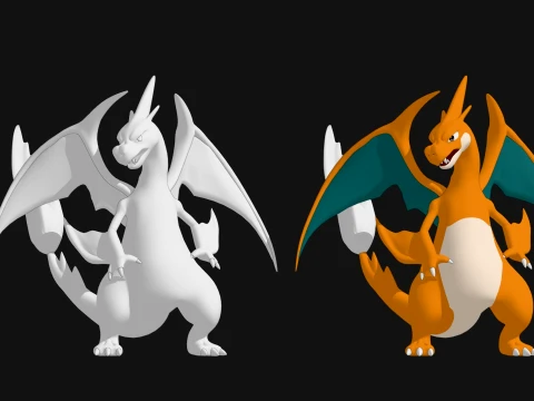 Mega Charizard Y - Pokemon 3D Model