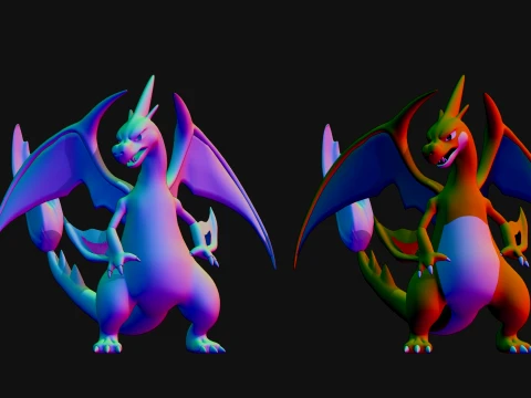 Mega Charizard Y - Pokemon 3D Model