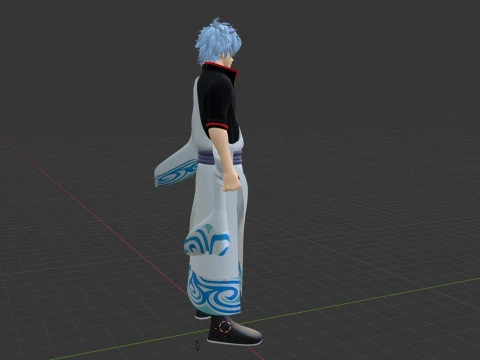 Gintoki Sakata - Gintama 3D Model
