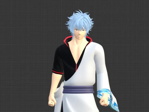 Gintoki Sakata - Gintama 3D Model