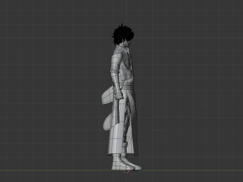 Gintoki Sakata - Gintama 3D Model
