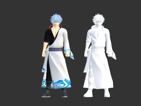 Gintoki Sakata - Gintama 3D Model
