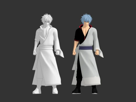 Gintoki Sakata - Gintama 3D Model