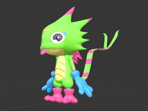 Gekkomon - Digimon Beatbreak 3D Model