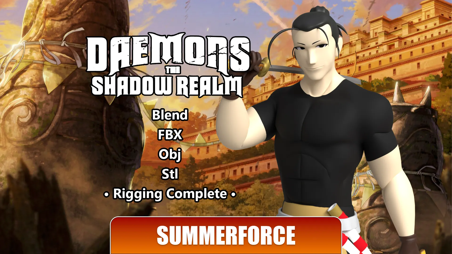 Ivan Yosano - Daemons Of The Shadow Realm 3D Model .c4d .max .obj .3ds .fbx .stl .blend 