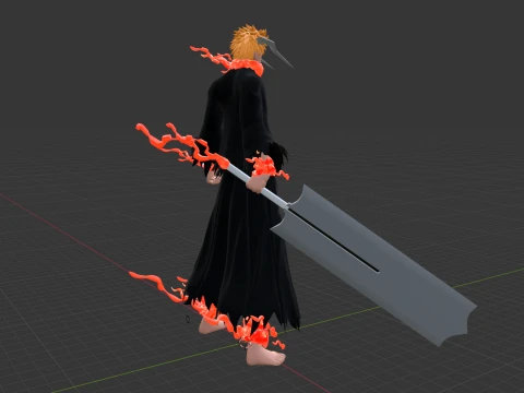 Blood Chain Ichigo - Bleach TYBW 3D Model