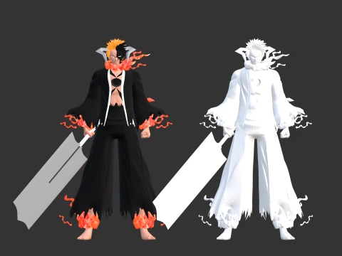 Blood Chain Ichigo - Bleach TYBW 3D Model