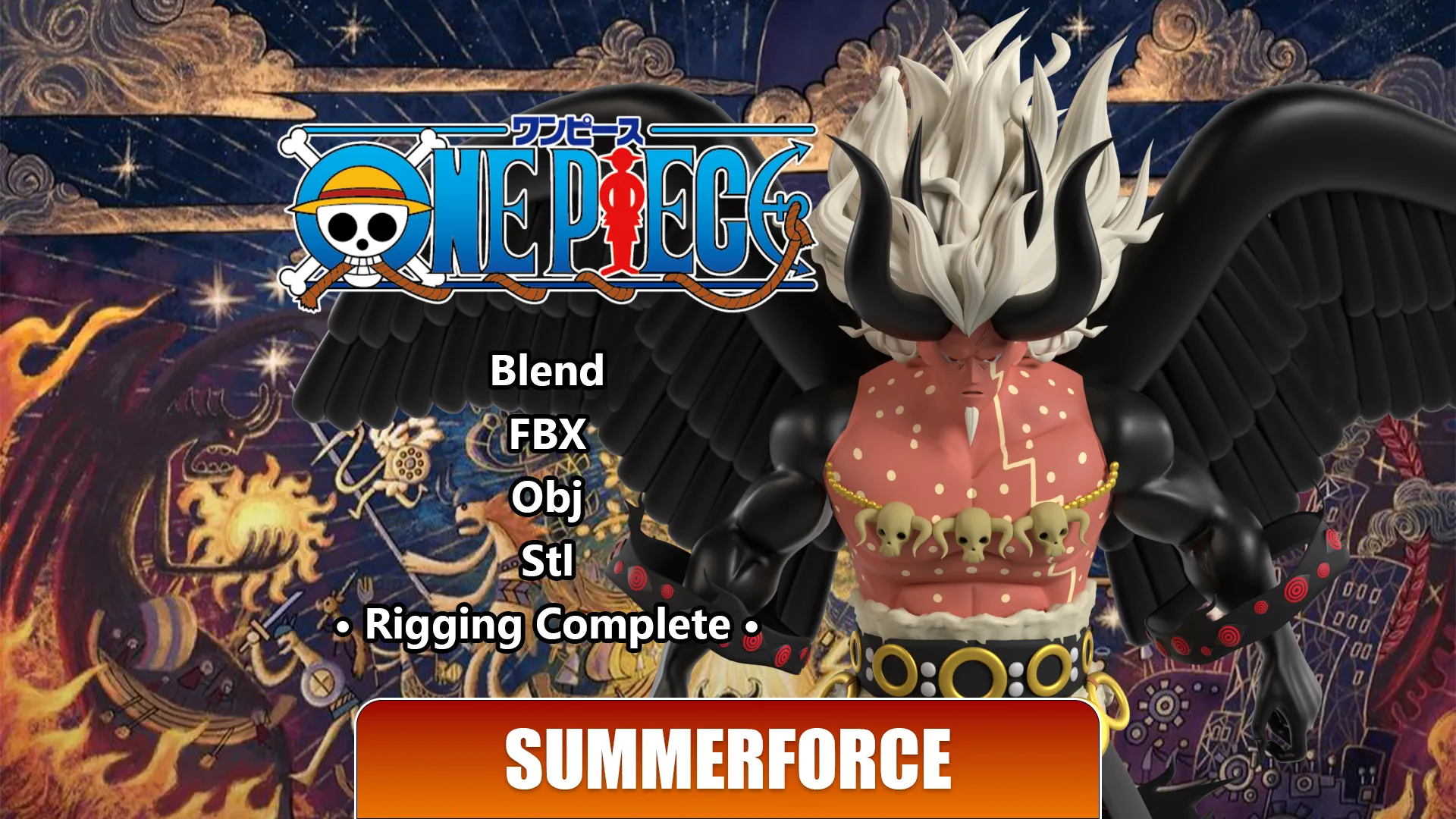 Imu Second Form - One Piece 3D Model .c4d .max .obj .3ds .fbx .stl .blend 