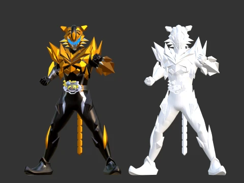 Kamen Rider Tigre - Kamen Rider My-Th 3D Model