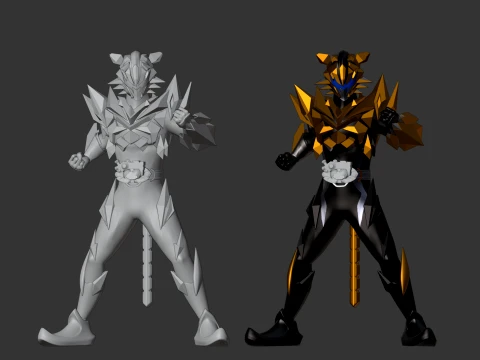Kamen Rider Tigre - Kamen Rider My-Th 3D Model