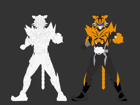 Kamen Rider Tigre - Kamen Rider My-Th 3D Model