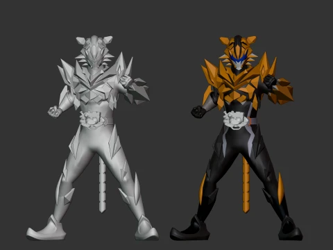 Kamen Rider Tigre - Kamen Rider My-Th 3D Model
