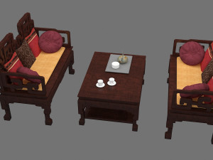 Chinese sofa 3D Model