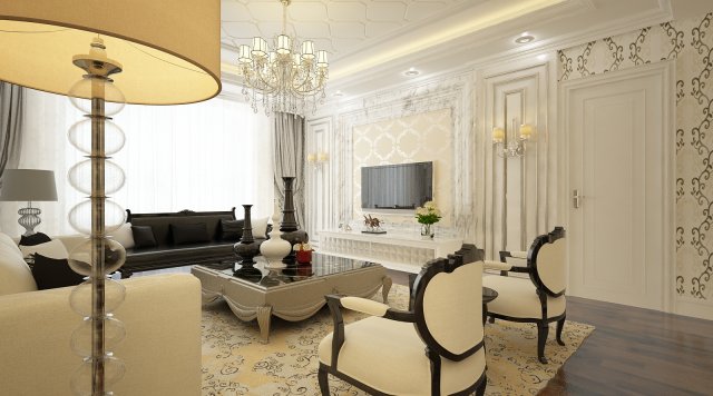 Living Room 3D Model .c4d .max .obj .3ds .fbx .stl .blend 