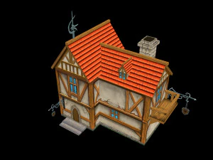 Cartoon House 3D Model