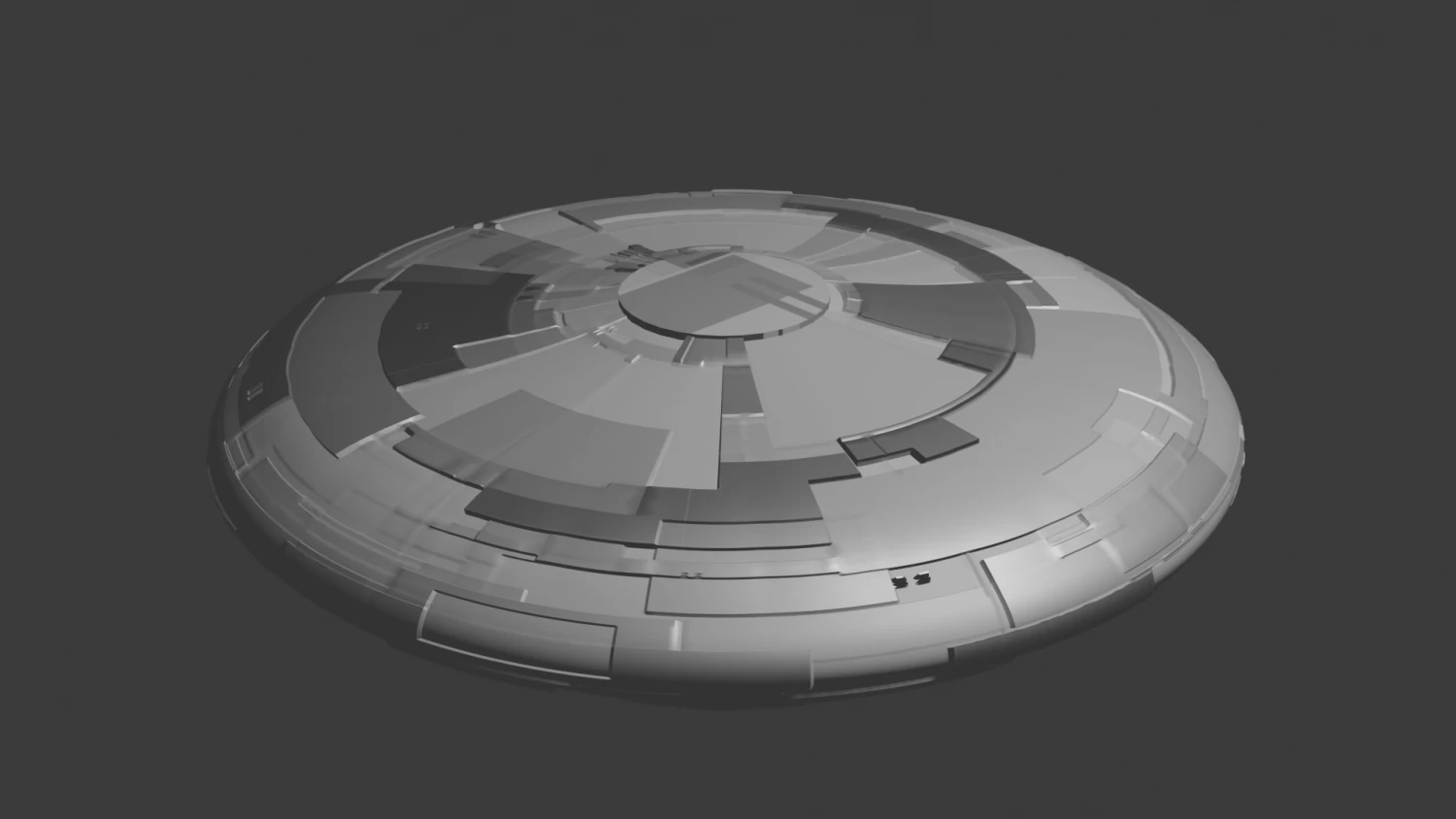 UFO 3D Model .c4d .max .obj .3ds .fbx .stl .blend 