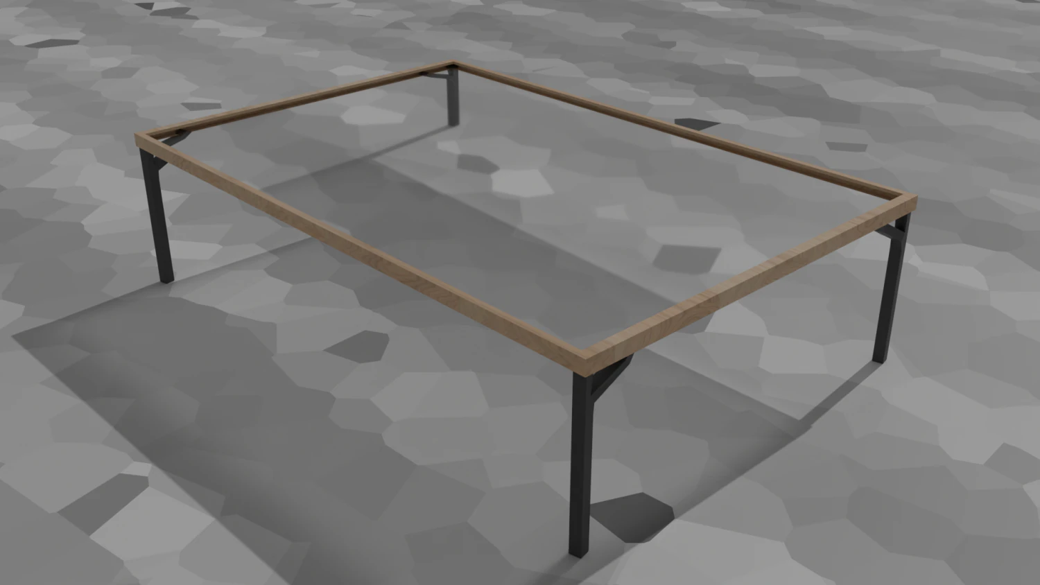 Glass table 3D Model .c4d .max .obj .3ds .fbx .stl .blend 