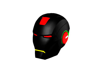 BLACK IRON MAN HELMET 3D-Modell