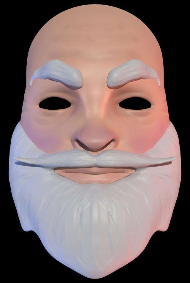 The mask of Santa Claus Modèle 3D .c4d .max .obj .3ds .fbx .stl .blend 