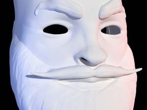 The mask of Santa Claus Modèle 3D
