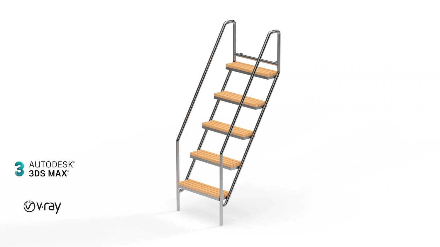 Escalera modelo 3d 3D Model .c4d .max .obj .3ds .fbx .stl .blend 