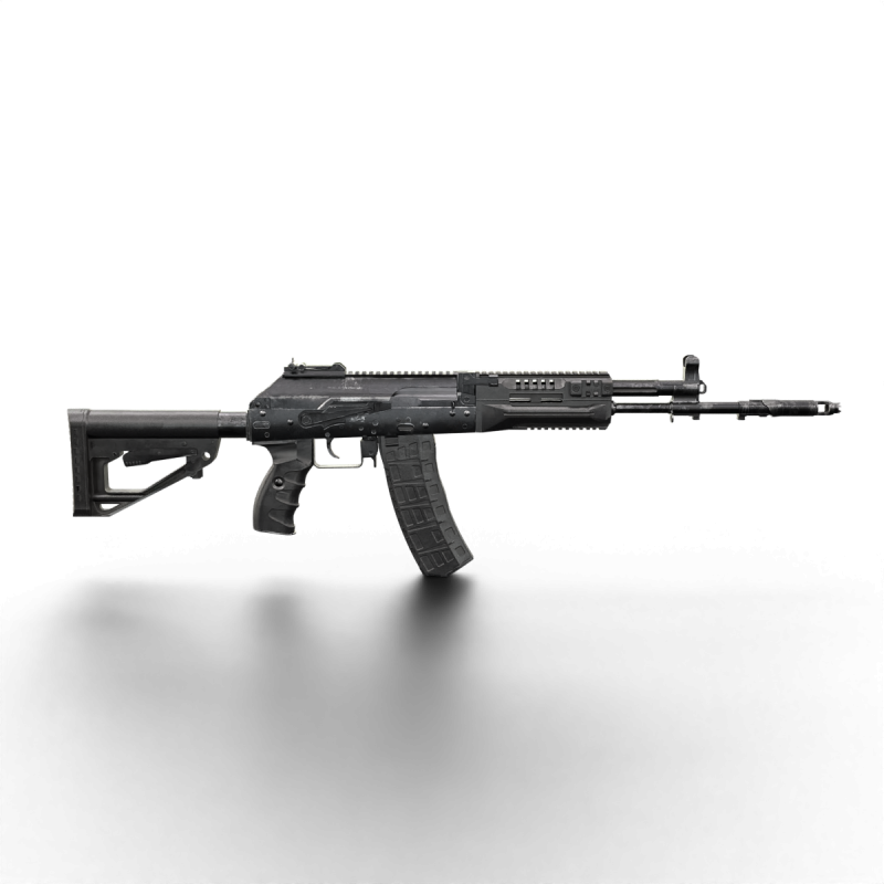 Modern Assault Rifle Tactical Weapon Game Ready 3D Модель .c4d .max .obj .3ds .fbx .stl .blend